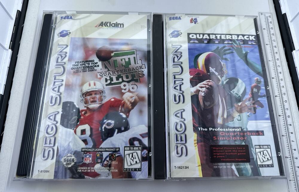 Sega Saturn Sports Game Bundle CIB NFL Quarterback Club 96 Attack